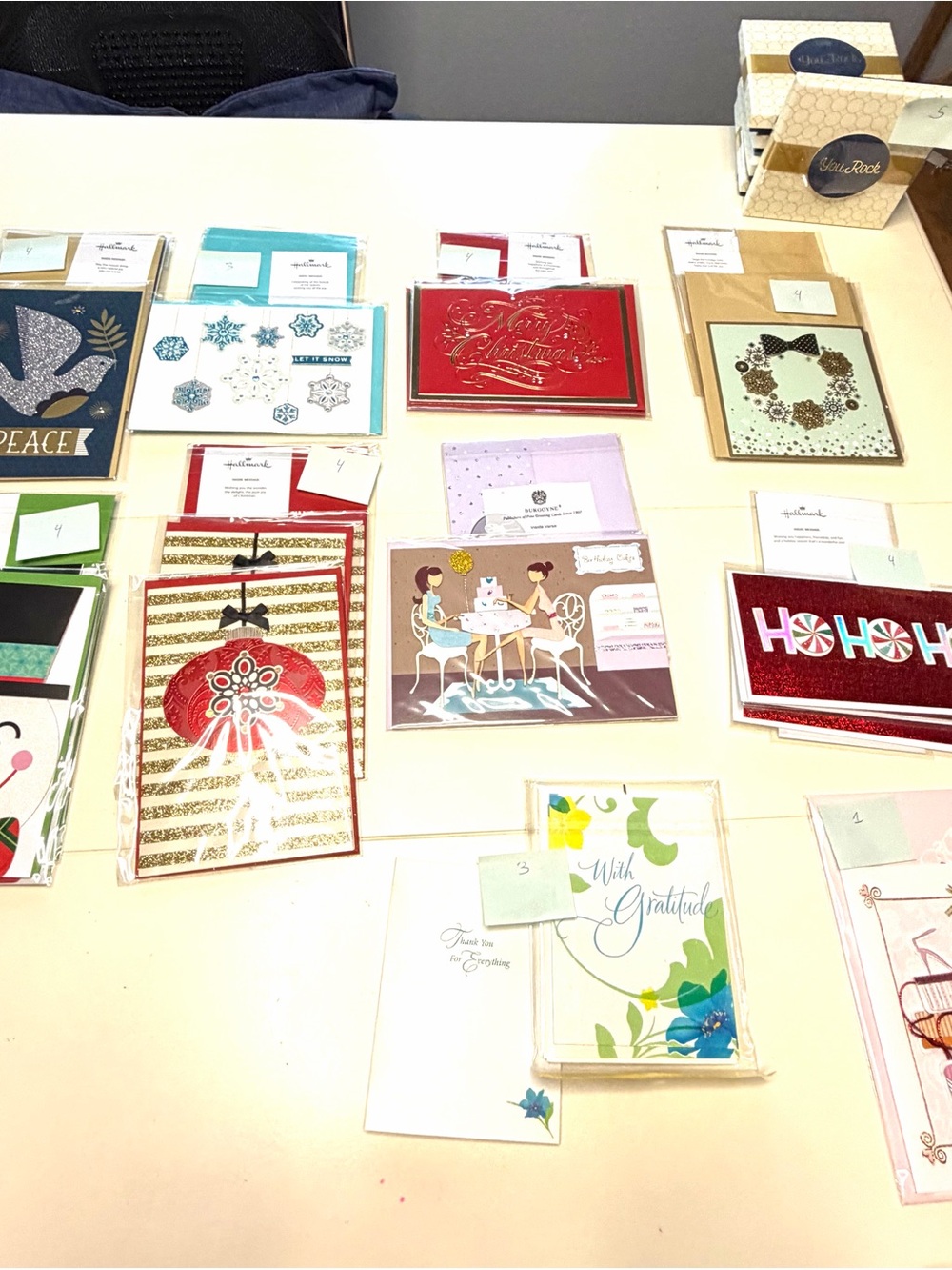 Hallmark Assorted Greeting Cards Pack - Red, Gold, Blue, Green, White